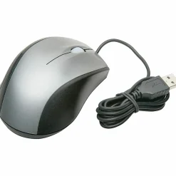 SKILCRAFT® Optical Ergonomic Mouse, Black/Silver (AbilityOne 7025-01-618-4138 )