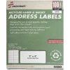 SKILCRAFT Permanent Inkjet/Laser Address Labels, NSN5144904, Rectangle, 1" x 2 5/8", White, Box Of 100 Sheets (AbilityOne 7530-01-514-4904)