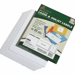 SKILCRAFT Permanent Inkjet/Laser Address Labels, NSN5144903, Rectangle, 2" x 4", White, Box Of 100 Sheets (AbilityOne 7530-01-514-4903)