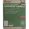 SKILCRAFT Permanent Inkjet/Laser Address Labels, NSN5144911, Rectangle, 1/2" x 1 3/4", White, Box Of 100 Sheets (AbilityOne 7530-01-514-4911)
