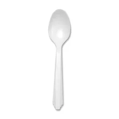 SKILCRAFT Plastic Teaspoons, Box Of 100 (AbilityOne 7340 00 022 1317)