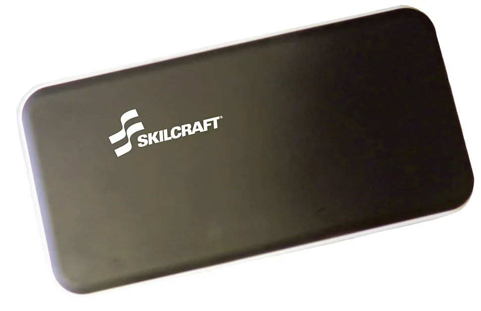 SKILCRAFT® Portable Power Pak, 12,000 mAh, Black, 704500NIB0012
