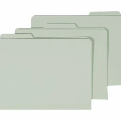 SKILCRAFT Pressboard Folders, 1/3 Cut, Letter Size, 30% Recycled, Box Of 100 (AbilityOne 7530-00-286-8570)