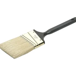 SKILCRAFT® Professional Grade Angle Sash Paint Brush, 25, Round Bristle, Hog Hair, Ebony (AbilityOne 8020-01-596-4254)