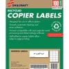 SKILCRAFT® 100% Recycled Copier Address Labels, Rectangle, 1" x 2 13/16", White, Box Of 100 (AbilityOne 7530-01-086-4518)