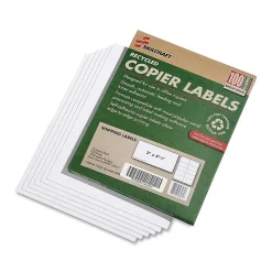 SKILCRAFT® 100% Recycled Copier Shipping Labels, Rectangle, 2" x 4 1/4", White, Box Of 100
