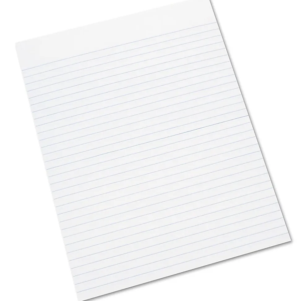 SKILCRAFT® 30% Recycled Glued Writing Pads, 8 1/2" x 11", White, Legal Ruled Both Sides, Pack Of 12 (AbilityOne 7530-01-124-5660)