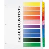 SKILCRAFT 30% Recycled One-Step Index Sheets, 1-10, Letter Size, Assorted Colors, Set Of 10 (AbilityOne 7530-01-368-3489)