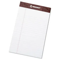SKILCRAFT® 30% Recycled Perforated Writing Pads, 5" x 8", White, Legal Ruled, 50 Sheets, Pack Of 12 (AbilityOne 7530-01-372-3107)