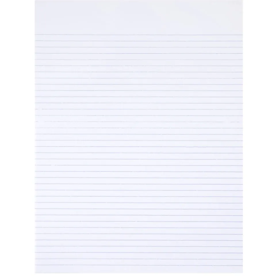 SKILCRAFT® 30% Recycled Writing Pads, 8 1/2" x 11", White, Narrow Ruled, Pack Of 12 (AbilityOne 7530-01-516-7581)