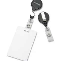 SKILCRAFT Retractable ID Badge Holder, Black