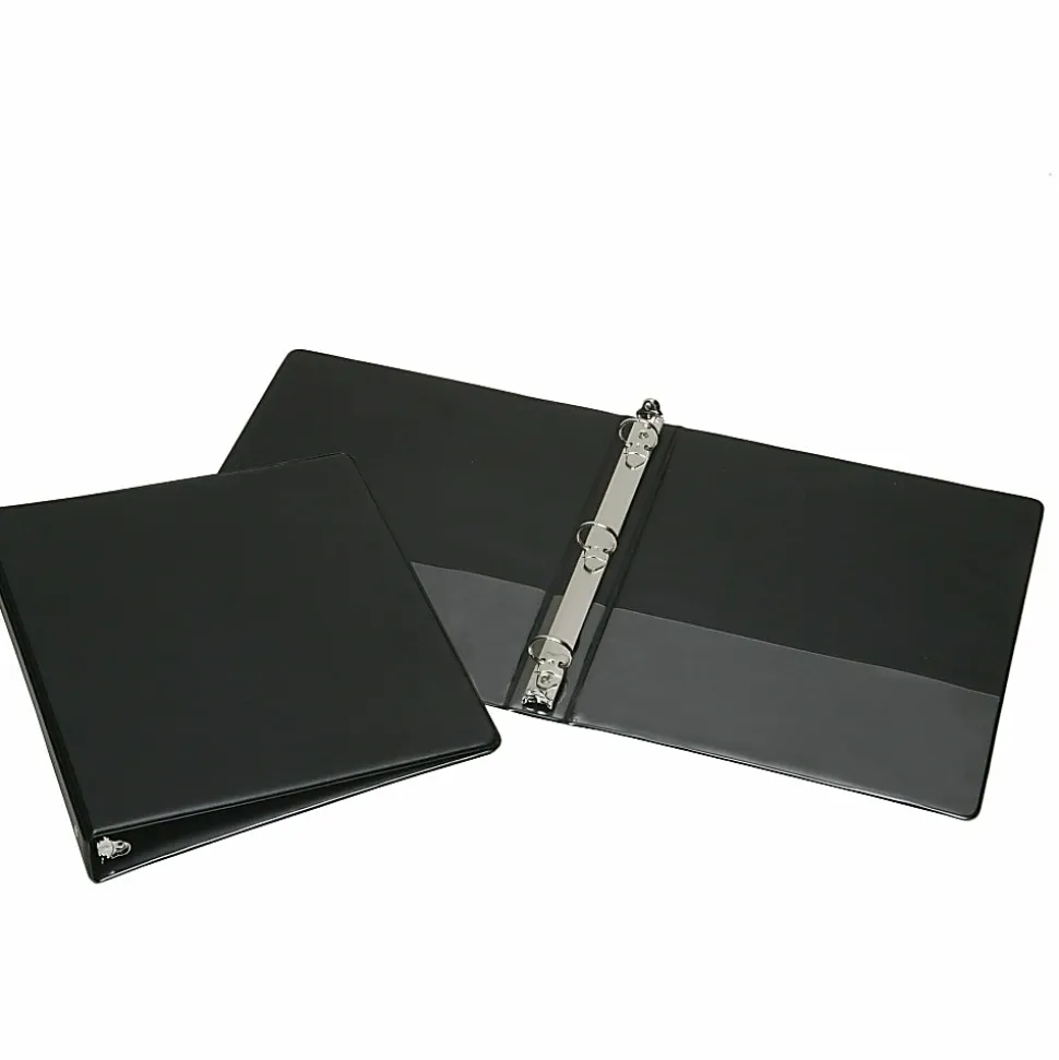 SKILCRAFT® 3-Ring Binder, 1" Round Rings, Black (AbilityOne 7510-01-278-4131)