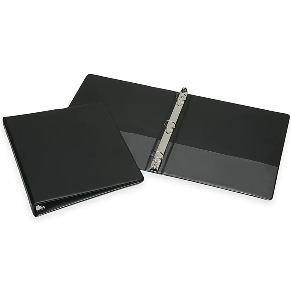 SKILCRAFT® 3-Ring Binder, 1" Round Rings, Black (AbilityOne 7510-01-278-4131)