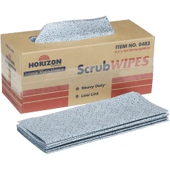 SKILCRAFT® ScrubWipes Heavy Duty 1-Ply Paper Towel Wipers, Blue, Pack Of 300 Sheets (AbilityOne 7920-01-233-0483)