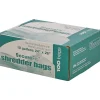 SKILCRAFT Shredder Bags, 24" x 26", 10 Gallons, Clear, 50 Bags Per Roll, Set Of 2 Rolls, (AbilityOne 8105-01-557-4975)