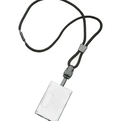 SKILCRAFT® Smart Card Holder Lanyard, 36", Black (AbilityOne 8455-01-613-0195)