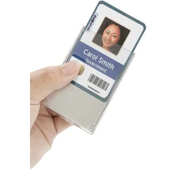 SKILCRAFT® Smart Card Holder, 2 1/8" x 3 1/2", Clear, Box Of 250 (AbilityOne 8455-01-645-2732)