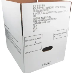 SKILCRAFT® Storage Boxes, 14 3/4" x 12" x 9 1/2", 40% Recycled, Case Of 25