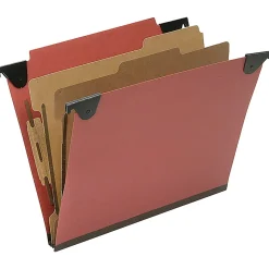 SKILCRAFT Straight Tab Cut Letter Hanging Folder - 8 1/2"x11" - Top Tab Position - 2 Divider(s) - Pressboard, Kraft, Fiber - NSN6815828