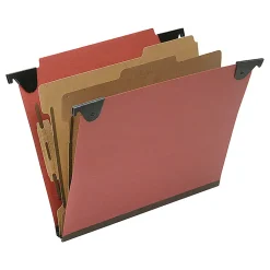 SKILCRAFT Straight Tab Cut Letter  Hanging Folder - 8 1/2"x11" - Top Tab Position - 2 Divider(s) - Pressboard, Kraft, Fiber - NSN6815828