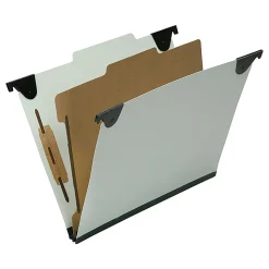 SKILCRAFT 2/5 Tab Cut Letter  Hanging Folder, 1" Folder Capacity, 8 1/2"x11", Right of Center Tab Position, Pack of 10 - NSN6816253