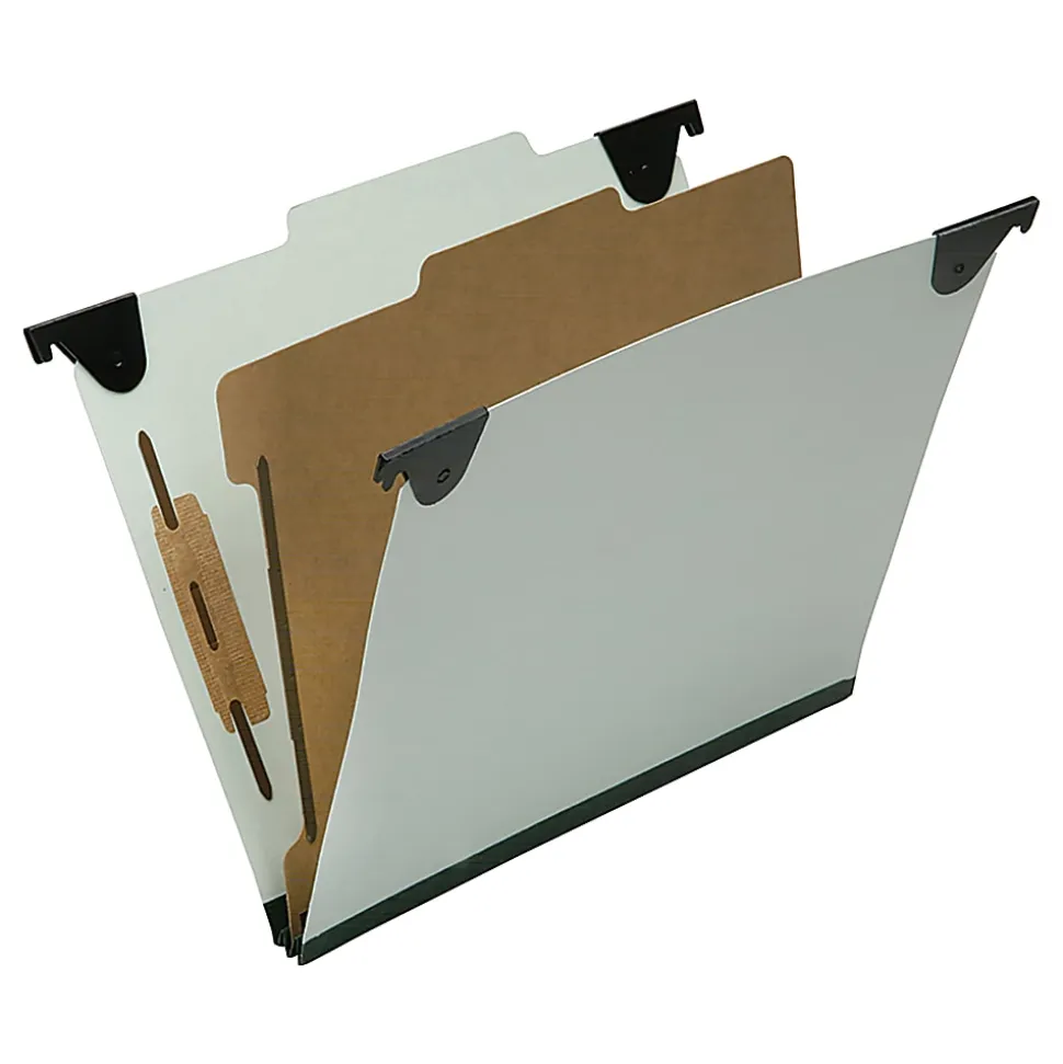SKILCRAFT 2/5 Tab Cut Letter Hanging Folder, 1" Folder Capacity, 8 1/2"x11", Right of Center Tab Position, Pack of 10 - NSN6816253
