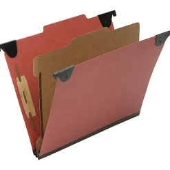 SKILCRAFT 2/5 Tab Cut Letter  Hanging Folder, 1" Folder Capacity, 8 1/2"x11", Top Tab Position, 1 Divider, Pack of 10 - NSN6816249
