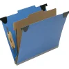 SKILCRAFT 2/5 Tab Cut Letter  Hanging Folder, 1" Folder Capacity - 8 1/2"x11", Top Tab Position, 1 Divider, Pack of 10 - NSN6816248
