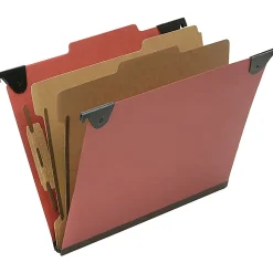 SKILCRAFT 2/5 Tab Cut Letter  Hanging Folder, 1" Folder Capacity, 8 1/2"x11", Top Tab Position, 2 Divider, Pack of 10 - NSN6816534