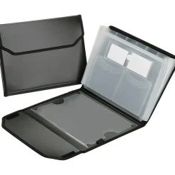 SKILCRAFT® 7-Tab Polypropylene Expanding File Folder, Letter Size, Black