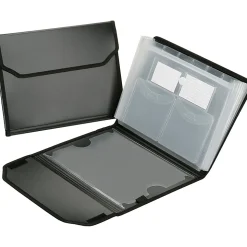 SKILCRAFT® 7-Tab Polypropylene Expanding File Folder, Letter Size, Black