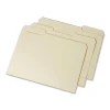 SKILCRAFT® Top-Tab File Folders, Letter Size, 100% Recycled, Manila, Box of 100