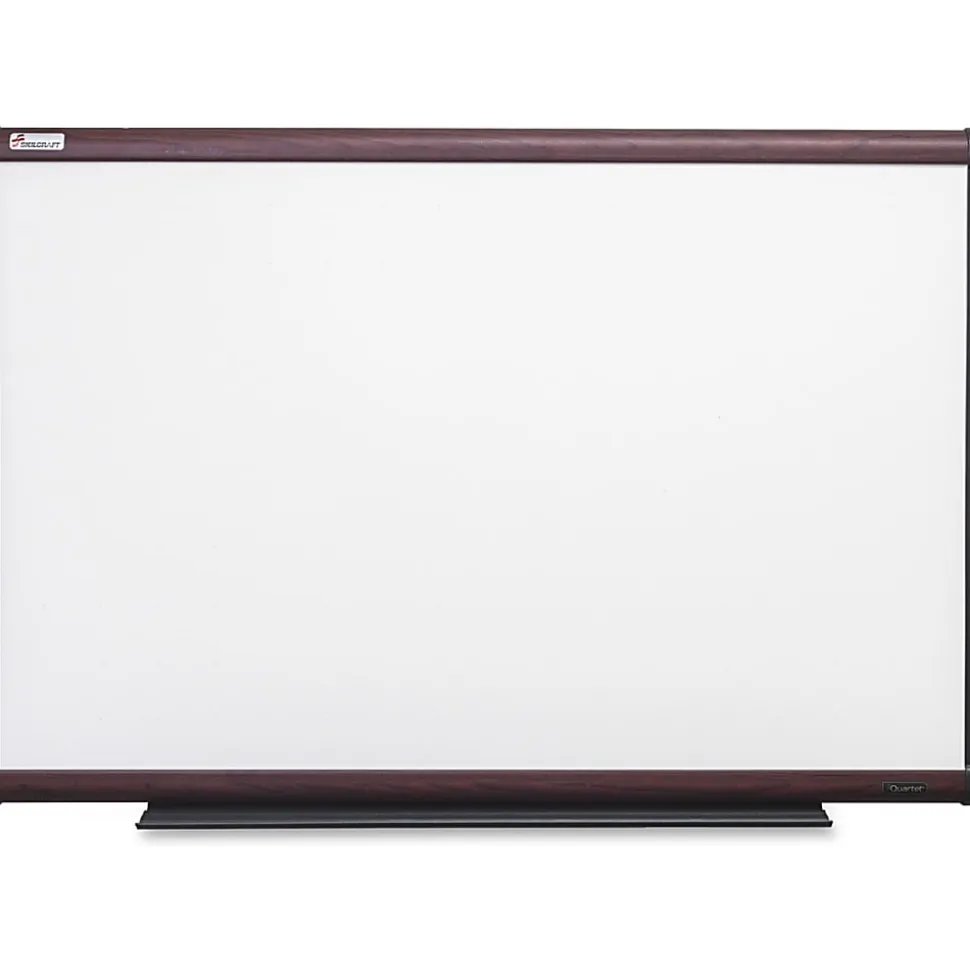 SKILCRAFT® Total Erase Dry-Erase Whiteboard, 24" x 36", Wood Frame With Mahogany Finish (AbilityOne 7110 01 622 2128)