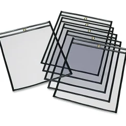 SKILCRAFT® #13 Transparent Poly Envelopes, Clear/Black, Pack Of 25 (AbilityOne 7510-01-647-7926)