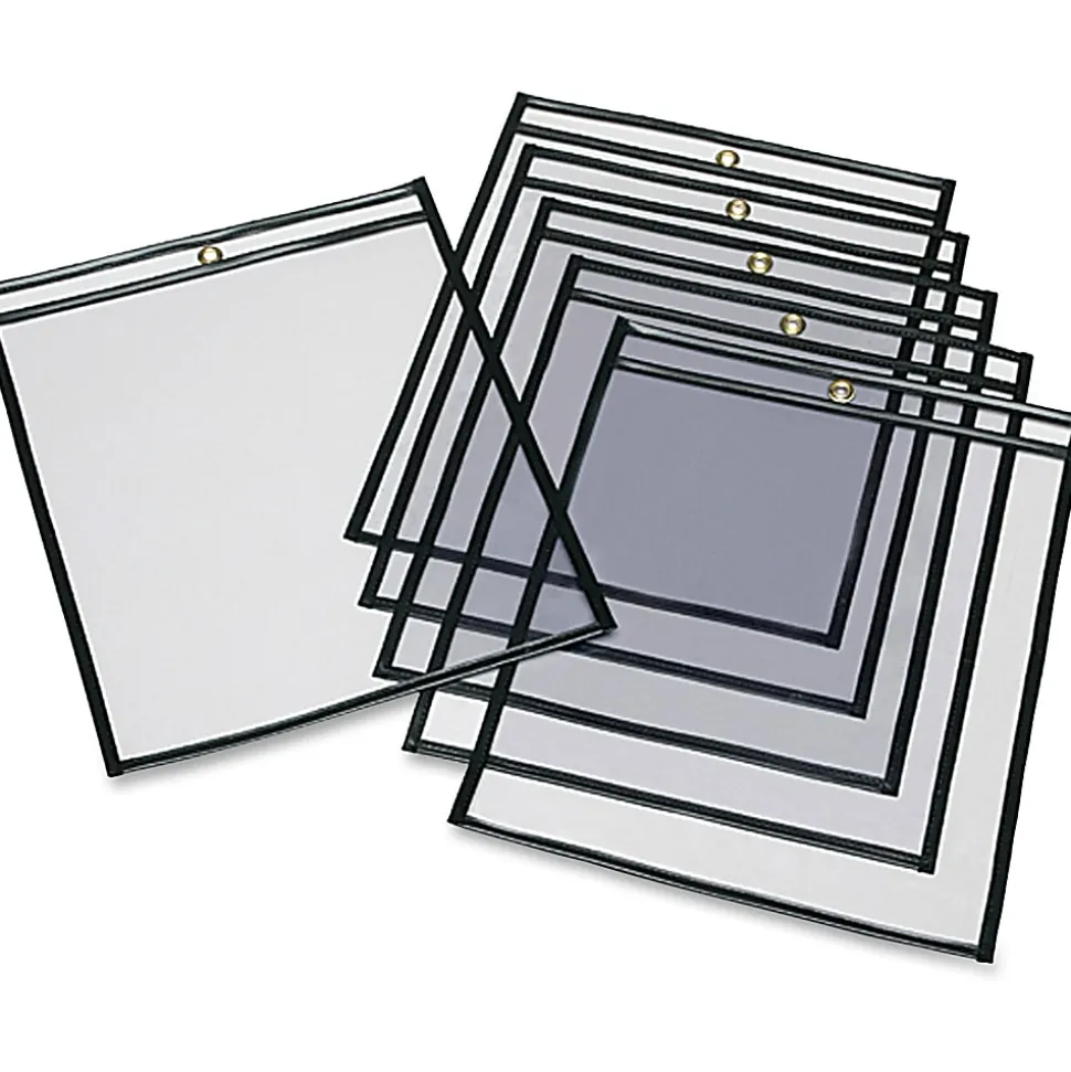 SKILCRAFT® #13 Transparent Poly Envelopes, Clear/Black, Pack Of 25 (AbilityOne 7510-01-647-7926)