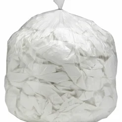 SKILCRAFT Trash Bags, 30 gal, 30"H x 37"W, Clear, 500 Bags