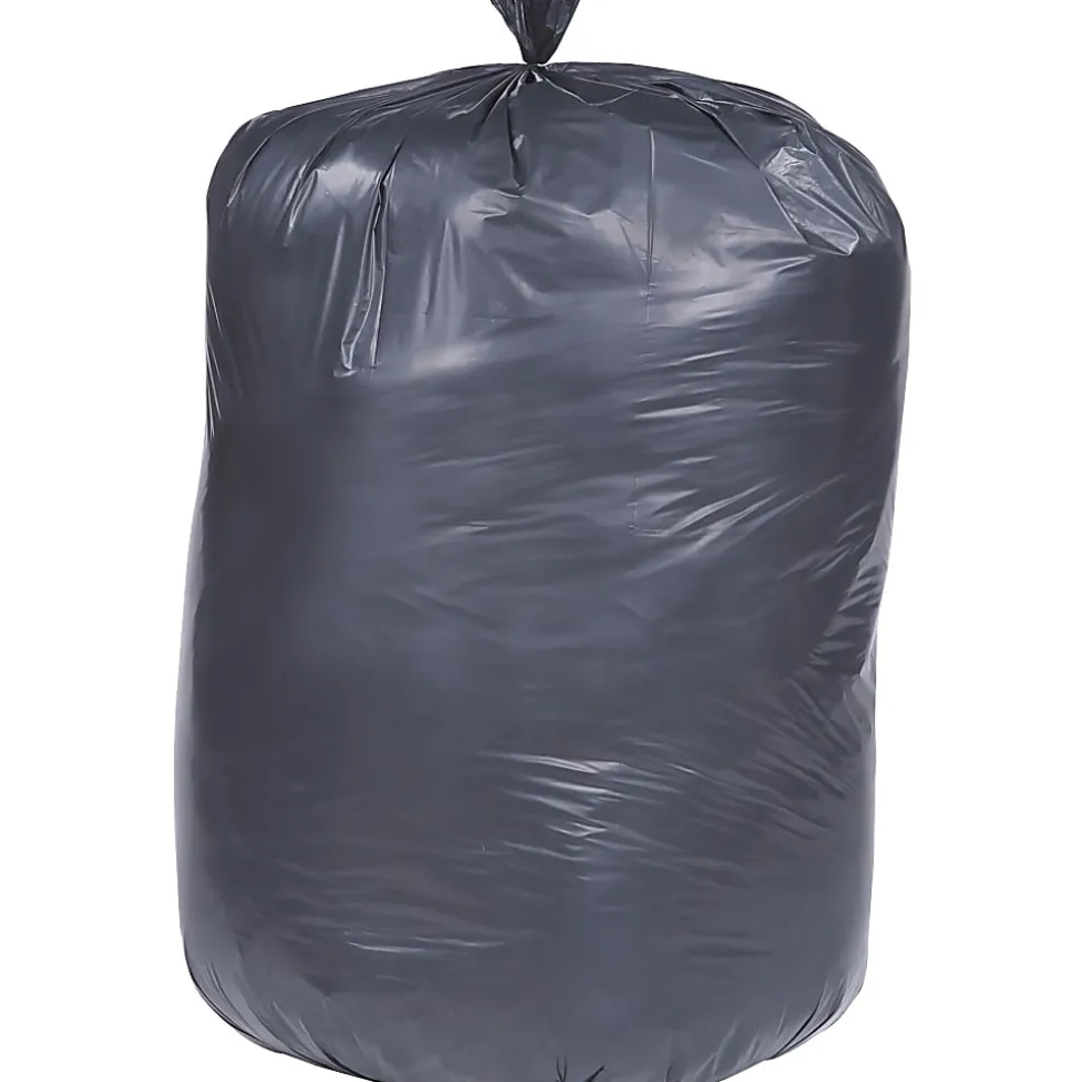 SKILCRAFT Trash Can Liners, Heavy Duty, 1.5mil, 36" x 58", 60 Gallon, Carton Of 100 (AbilityOne 8105-01-386-2410)
