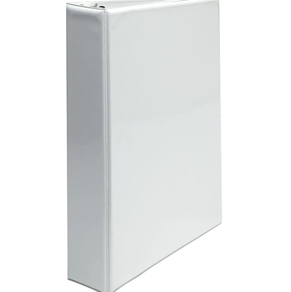 SKILCRAFT View 3-Ring Binder, 1 1/2" D-Rings, White (AbilityOne 7510-01-385-6711)