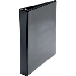 SKILCRAFT View 3-Ring Binder, 1" D-Rings, Black (AbilityOne 7510-01-420-8078)