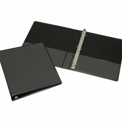SKILCRAFT View 3-Ring Binder, 1" D-Rings, Black (AbilityOne 7510-01-420-8078)