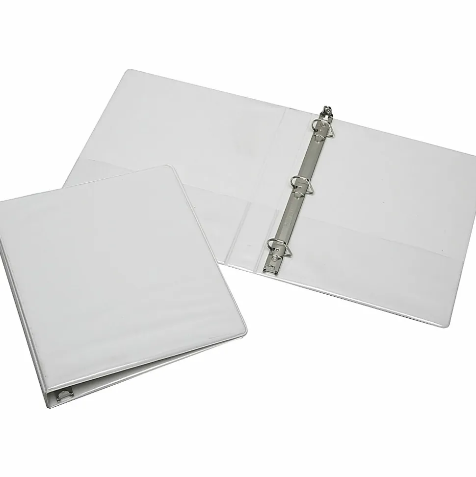 SKILCRAFT View 3 Ring Binder, 1" D Rings, White (AbilityOne 7510 01 384 8786)