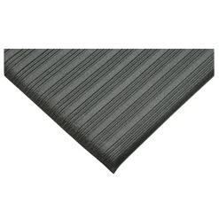 SKILCRAFT® Vinyl Ribbed Anti-Fatigue Mat, 36" x 60", Black (AbilityOne 7220-01-616-3624)