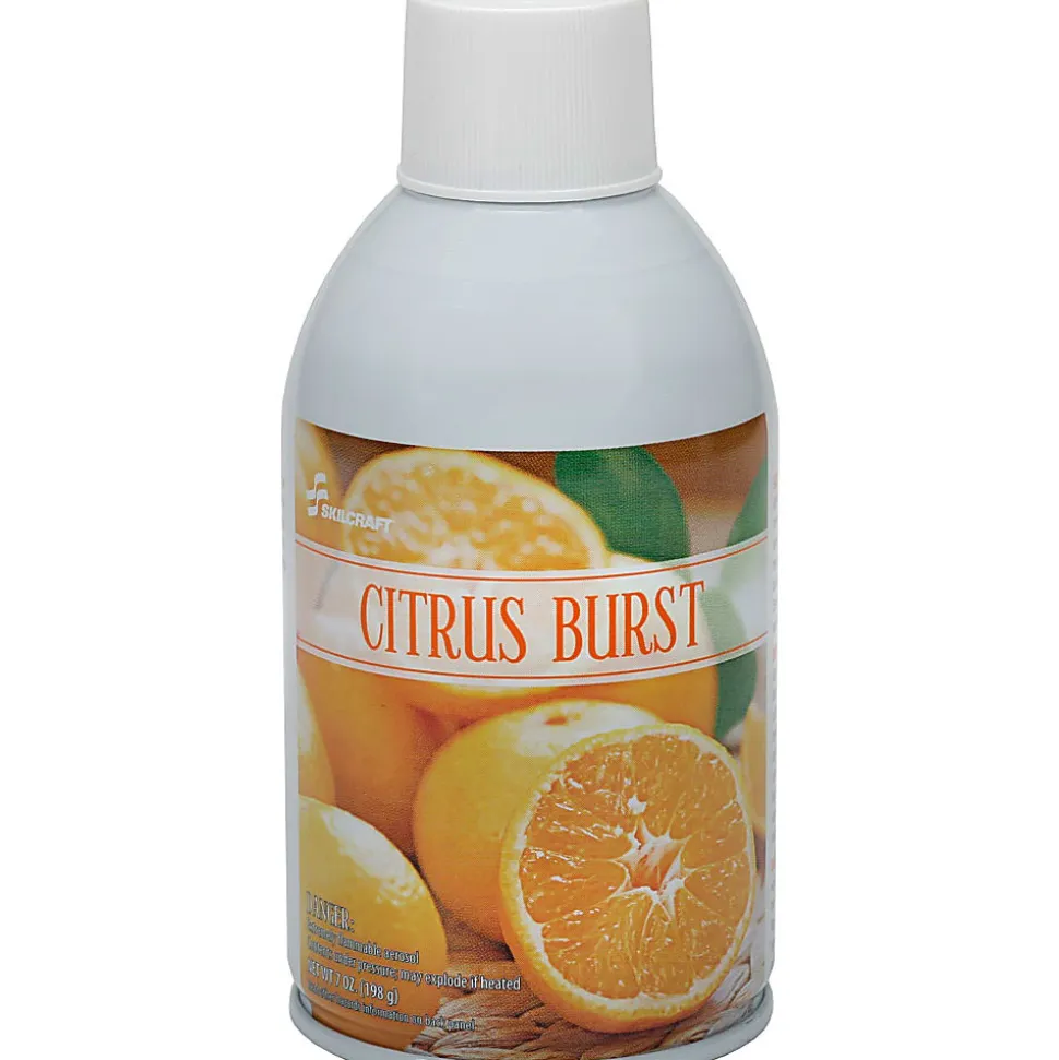 SKILCRAFT® Zep® Meter Mist Air Freshener Refill, 7 Oz., Mandarin Orange, Pack Of 12 (AbilityOne 6840-01-459-8263)