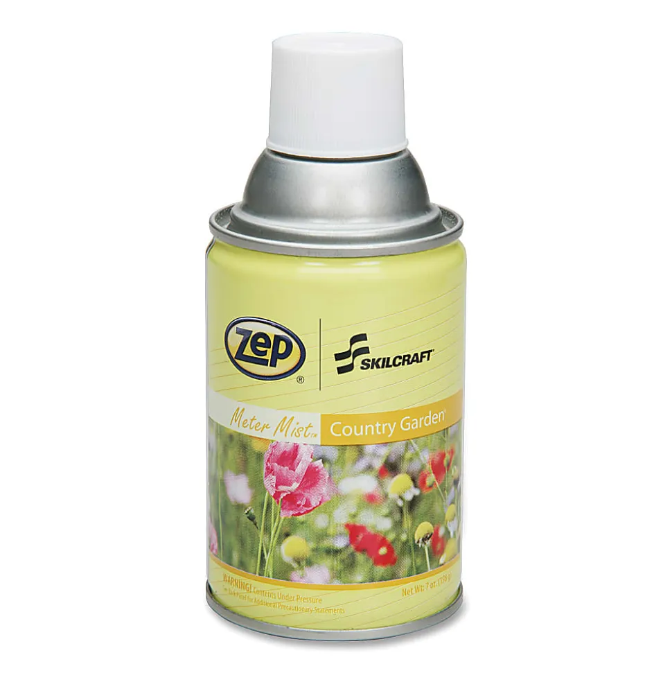 SKILCRAFT® Zep® Meter Mist Refill, 7 Oz., Springtime Garden Scent, Pack Of 12