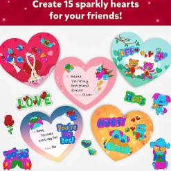 Skillmatics Foil Fun Valentine's Day Friendship Exchange Craft Kit, Kit Of 150 Pieces