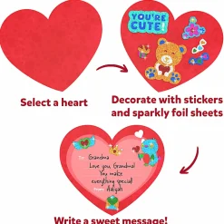 Skillmatics Foil Fun Valentine's Day Friendship Exchange Craft Kit, Kit Of 150 Pieces