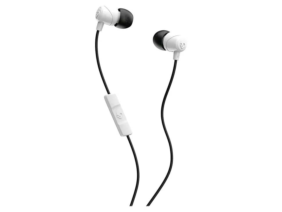 Skullcandy Jib - Earphones with mic - in-ear - wired - 3.5 mm jack - noise isolating - white/black/white