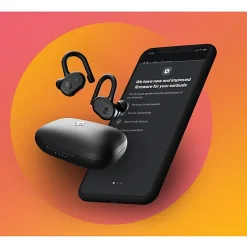 Skullcandy Push Active In-Ear True Wireless Headphones, Black/Orange