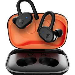 Skullcandy Push Active In-Ear True Wireless Headphones, Black/Orange