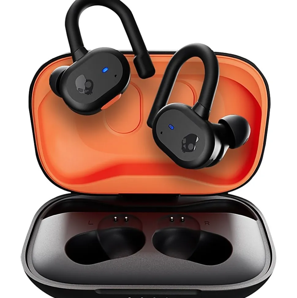 Skullcandy Push Active In-Ear True Wireless Headphones, Black/Orange